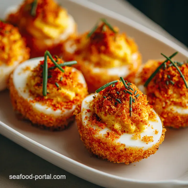 Golden-Crusted Fried Deviled Eggs