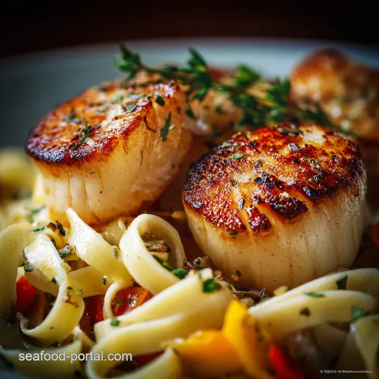 Seared Scallops and Linguine The Golden Coastal Standard