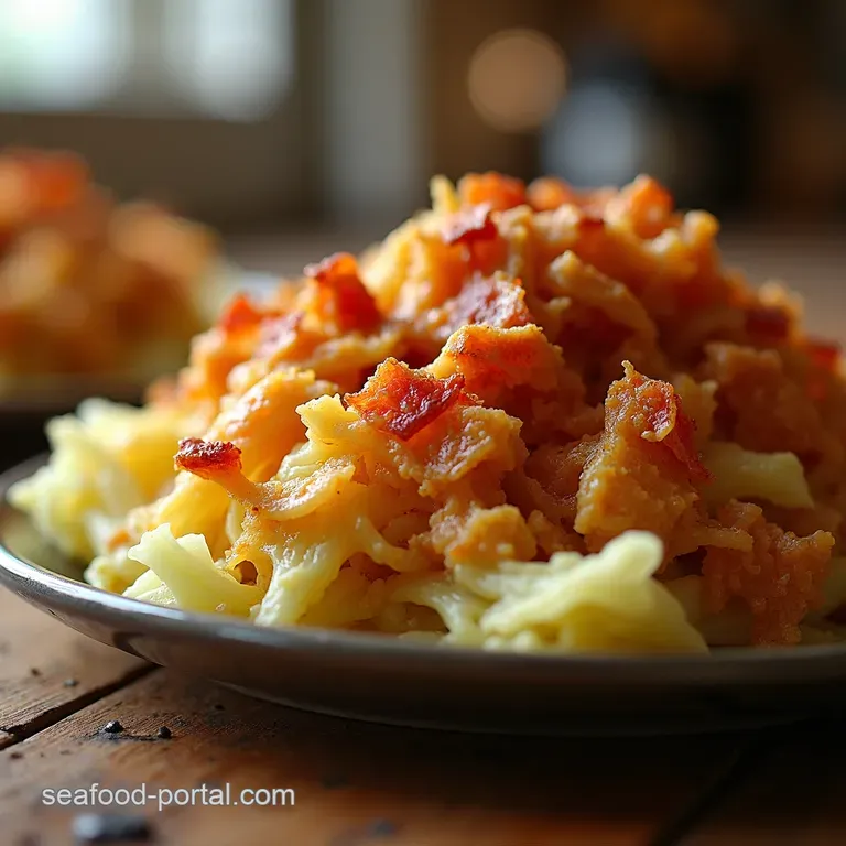 Grandmas Secret Fried Cabbage with Bacon presentation