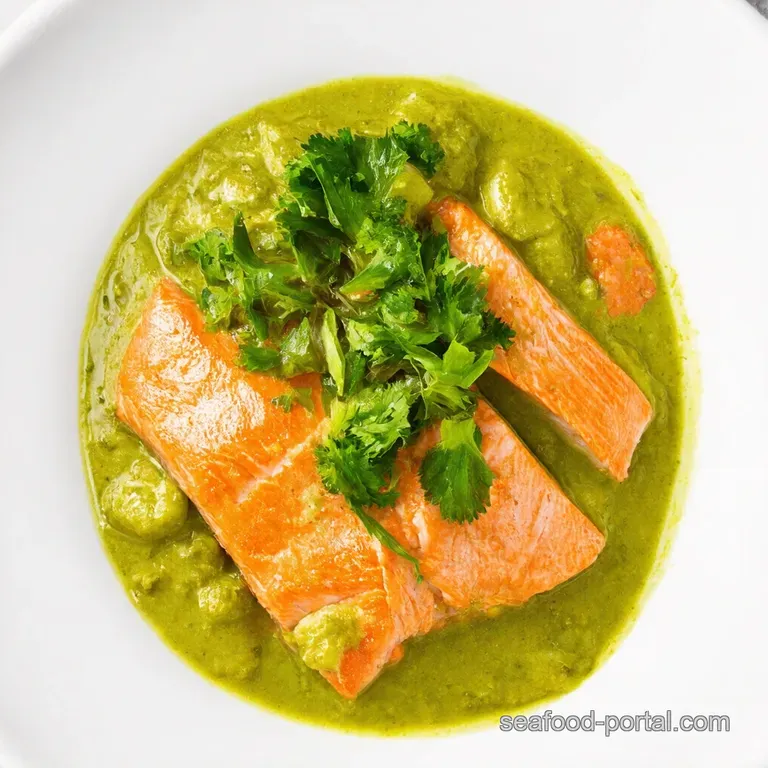 Green Curry Glazed Salmon with Mushroom Umami