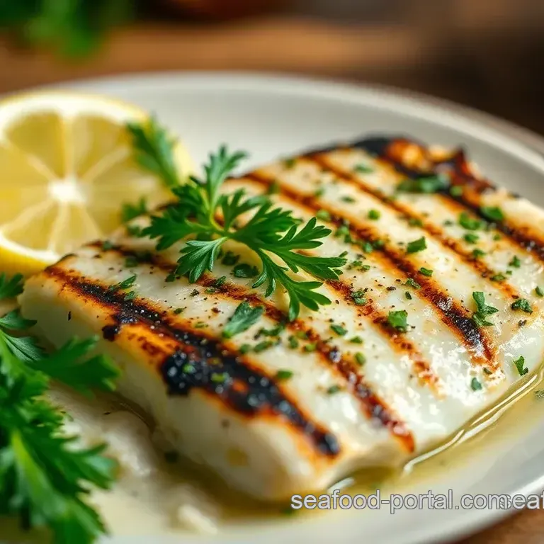 Grilled Black Sea Bass with Lemon Herb Marinade