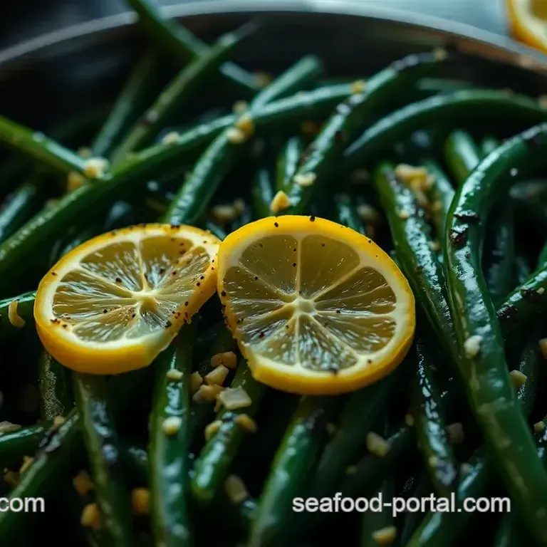 Grilled Green Beans with a Zesty Lemon-Garlic Dressing
