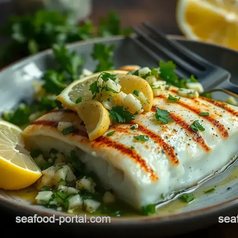 Grilled Halibut with Zesty Lemon Herb Salsa