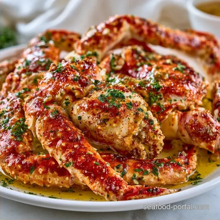 Grilled King Crab Legs with Garlic Butter