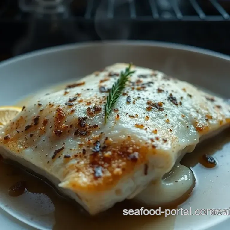 Grilled Lemon Herb Sea Bass with Garlic Butter Sauce