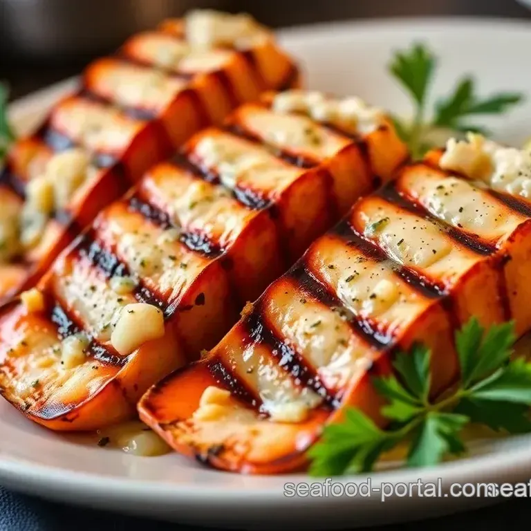 Grilled Lobster Tails with Garlic Herb Butter
