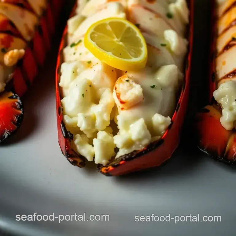 Grilled Lobster Tails with Lemon-Garlic Butter presentation