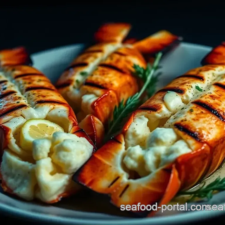 Grilled Lobster Tails with Lemon-Garlic Butter