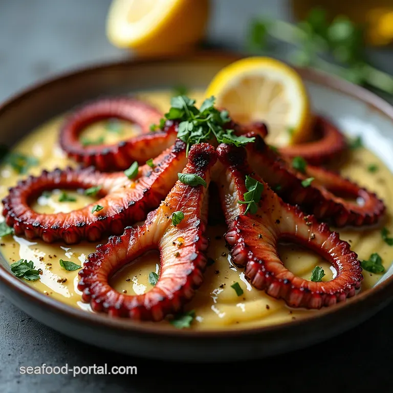 Grilled Octopus with LemonHerb Dressing Mediterranean Sunshine on a Plate