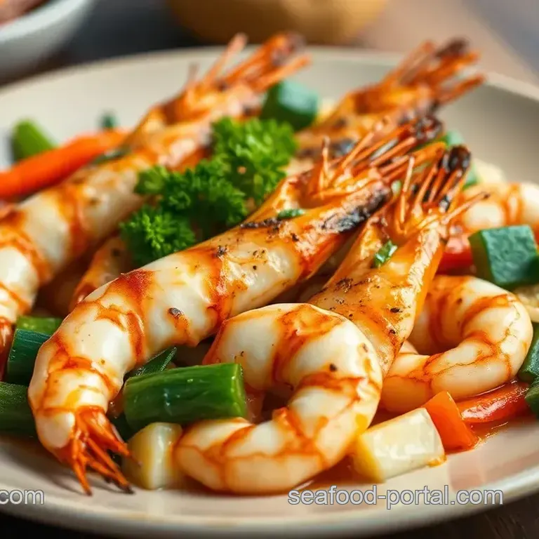 Grilled Prawns with Steamed Vegetables