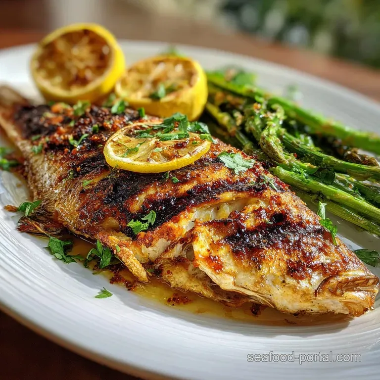 Perfectly seared rockfish fillet atop creamy polenta, brightened with a squeeze of lemon and scattering of green herbs. El...