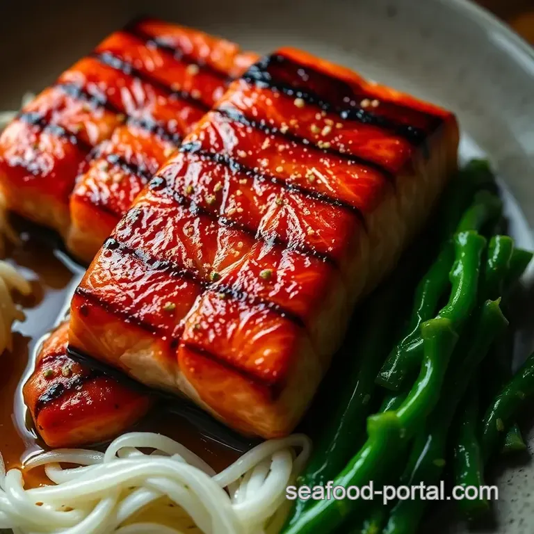 Grilled Salmon Kama: The Juiciest Delight from the Fish Collar presentation