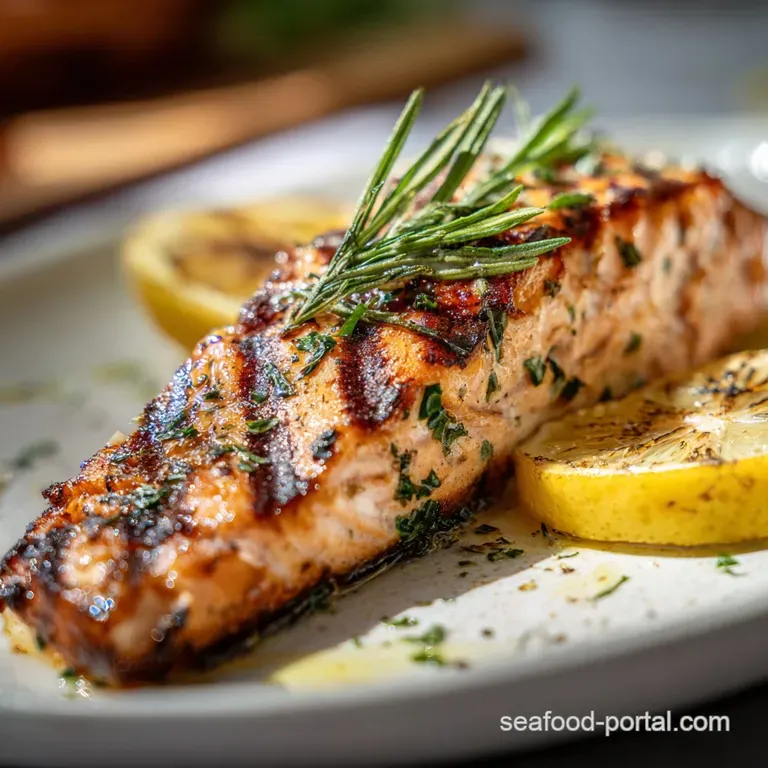 Grilled Salmon with Lemon: Silky and Flaky