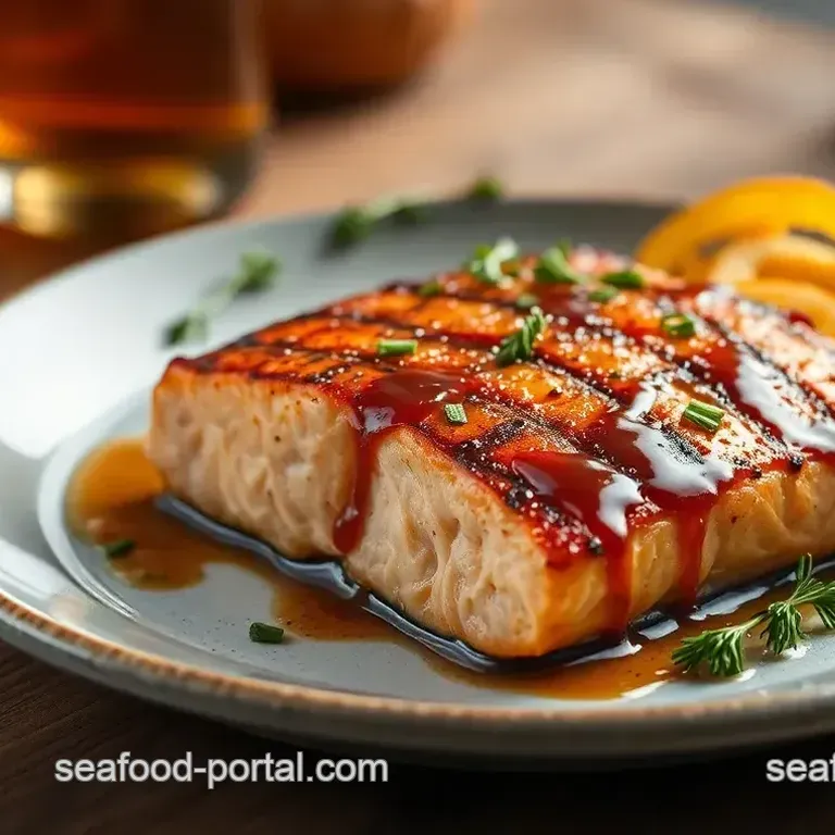 Grilled Salmon with Sweet Bourbon Glaze