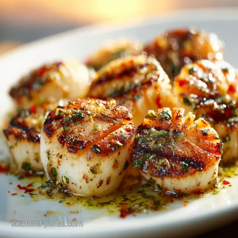 Seaside Sizzle Grilled Scallops with LemonParsley Garlic Butter