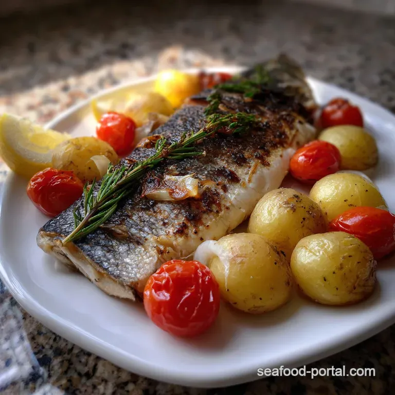 Delicious Grilled Sea Bass for Light: Perfect Sear presentation