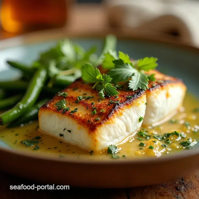Grilled Sea Bass with Lemonherb Butter Summer Elegance presentation