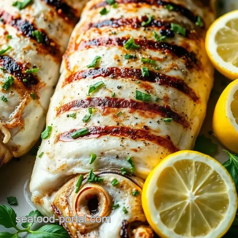 Grilled Sea Bass with Fresh Herb Marinade presentation