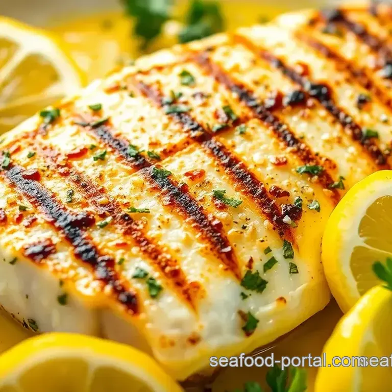 Grilled Striped Sea Bass with Lemon Herb Marinade