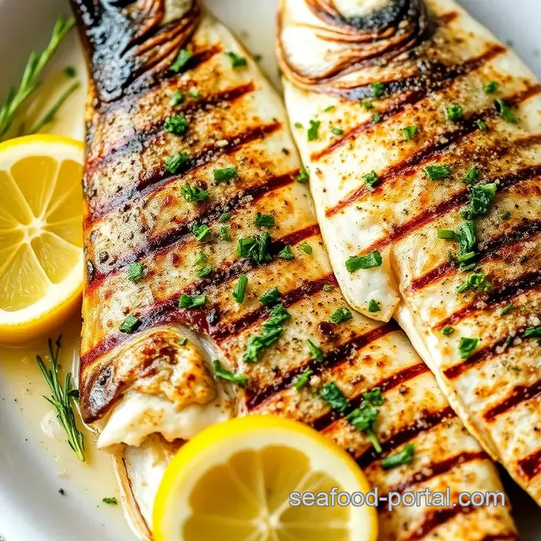 Grilled Sea Bass - Zesty Lemon Herb Delight presentation