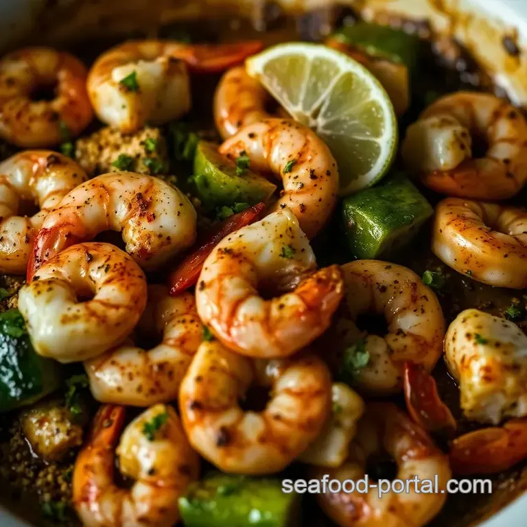 Grilled Seafood Delight presentation