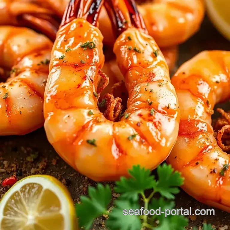 Zesty Grilled Shrimp with a Fiery Spice Blend presentation