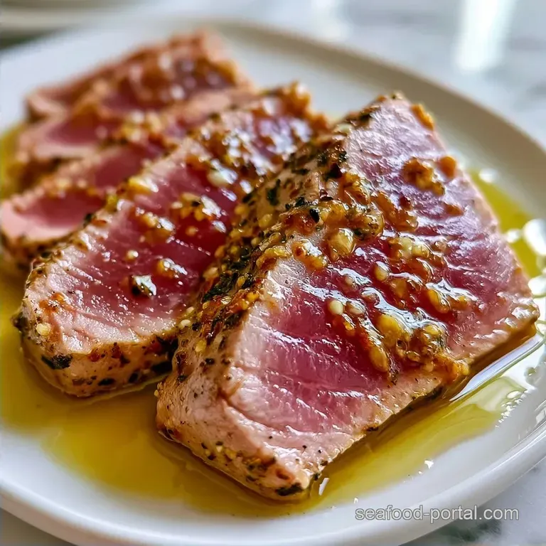 Mediterranean Grilled Tuna with Anchovy Vinaigrette