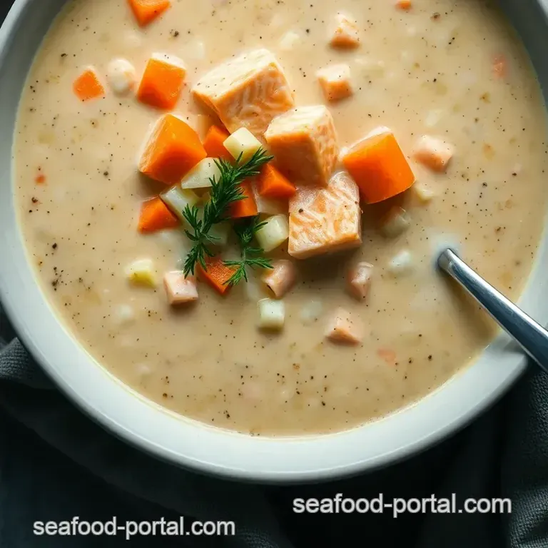 Hearty Smoked Salmon Chowder (Even Aunt Mildred Will Love!) presentation