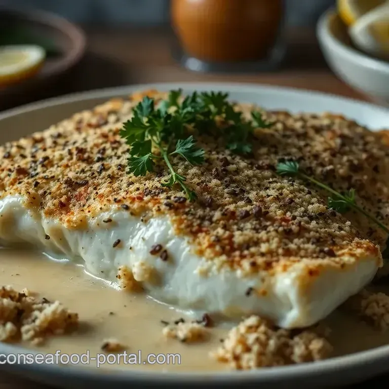 Herb-Crusted Baked Haddock with Lemon Butter Sauce