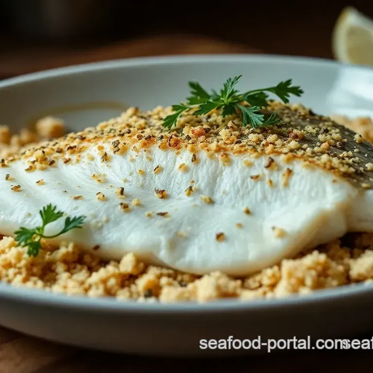 Herb-Crusted Sea Bream with Lemon Butter Sauce