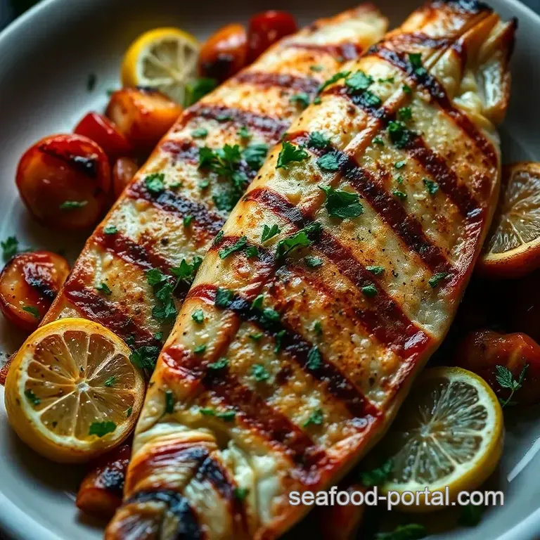 Herb-Infused Grilled Branzino with Citrus Zest presentation