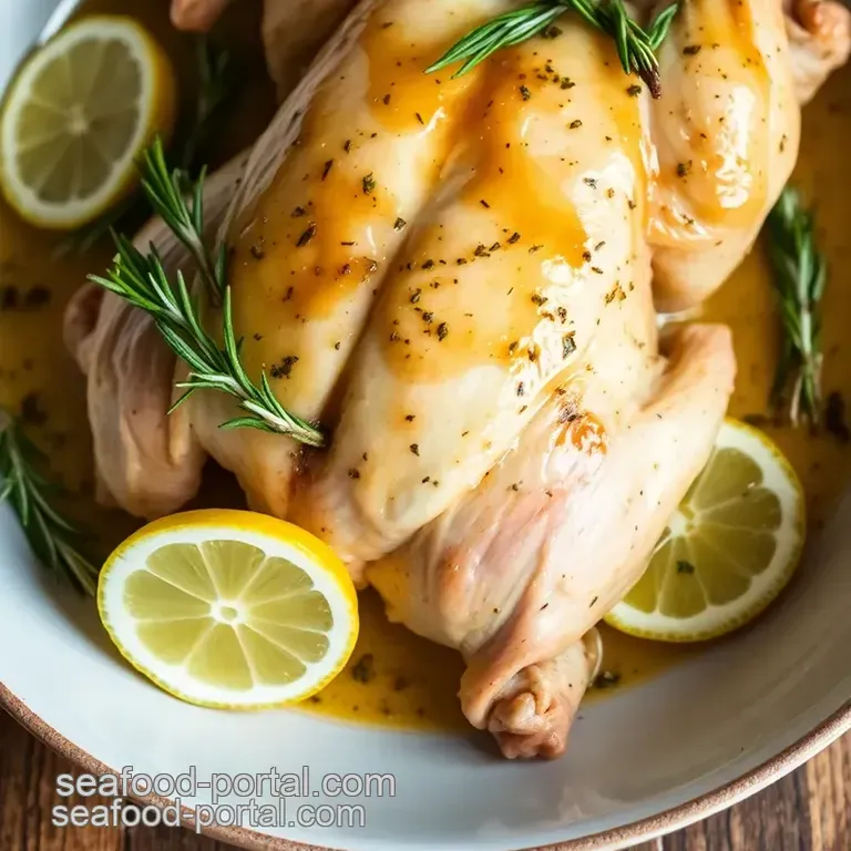 Herb-Roasted Cornish Game Hens with Garlic and Lemon presentation