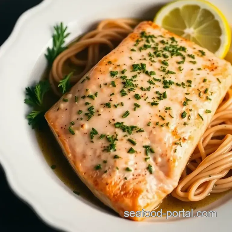 Herbed Lemon Garlic Baked Salmon presentation