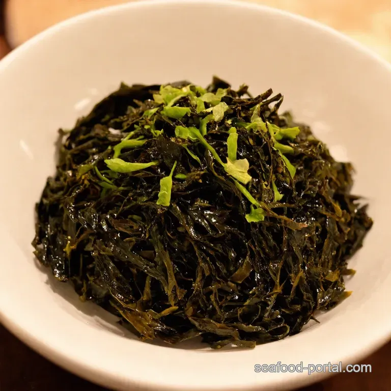 Hijiki Harmony a Sweet Savoury Seaweed Salad presentation