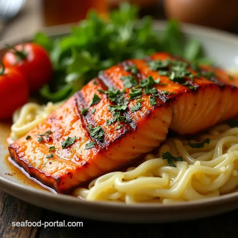 Honey Garlic Glazed Grilled Salmon 20Minute Weeknight Wonder presentation
