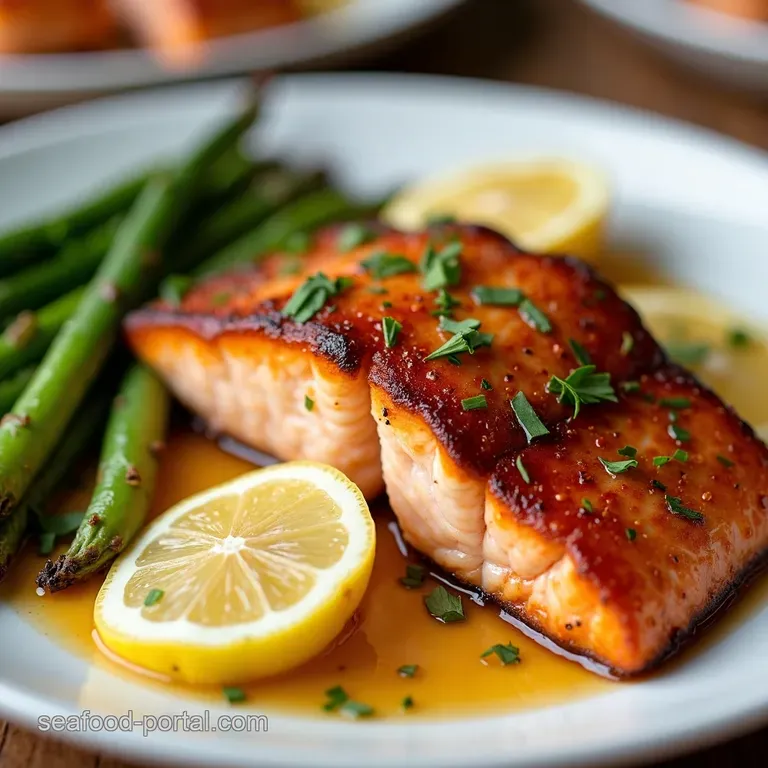 Honey Garlic Glazed Salmon with Crispy Skin