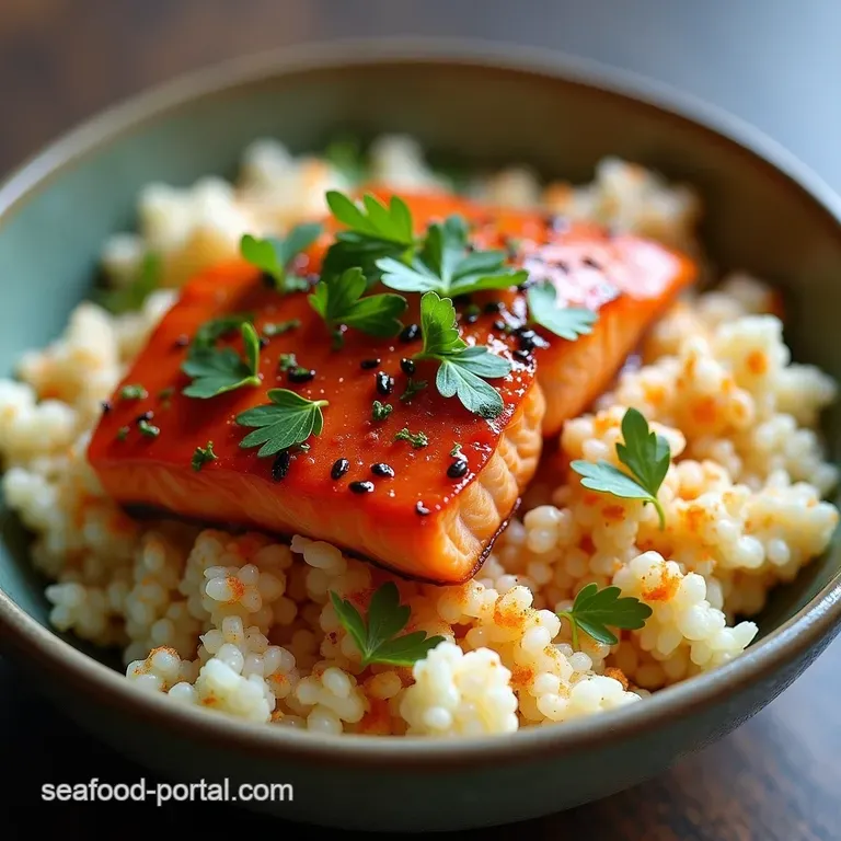 The Fiery Finale Sticky Honey Sriracha Salmon Bowls with Fluffy Coconut Rice