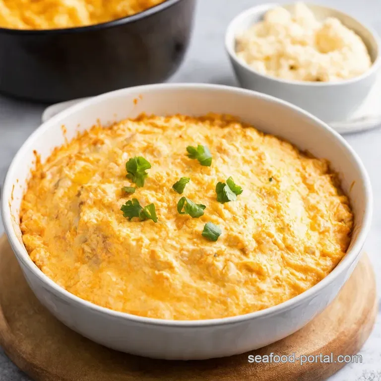 Hot Crab Cream Cheese Dip with Toasted Italian Bread presentation
