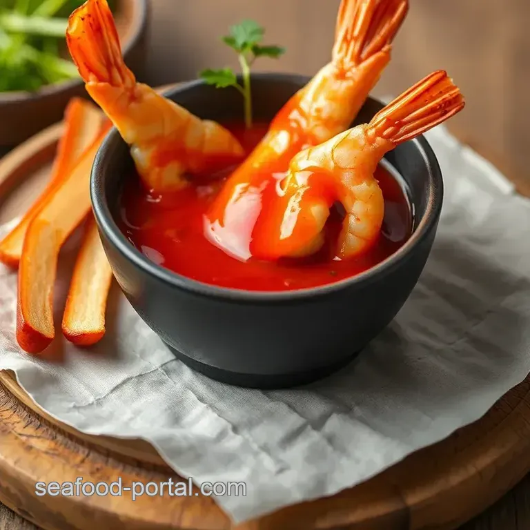 Dip Shrimp with Irresistible Bang Bang Sauce presentation