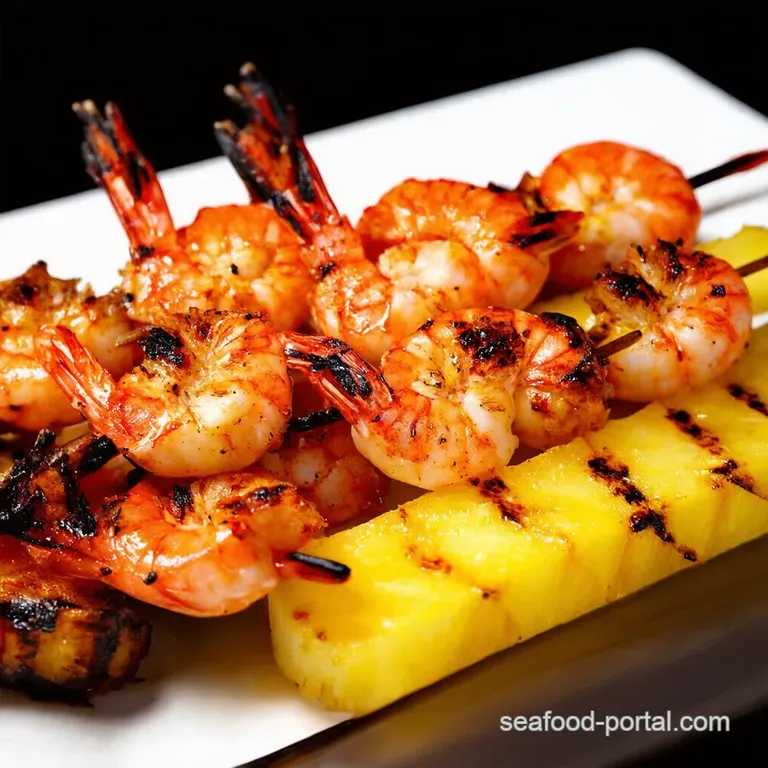 Island Vibes Grilled Jerk Shrimp and Pineapple Skewers