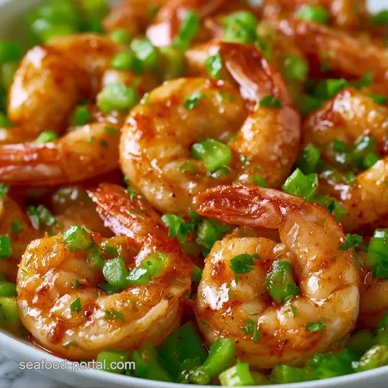 Plump shrimp arranged on a white ceramic plate with vivid green arugula and halved cherry tomatoes in olive oil.