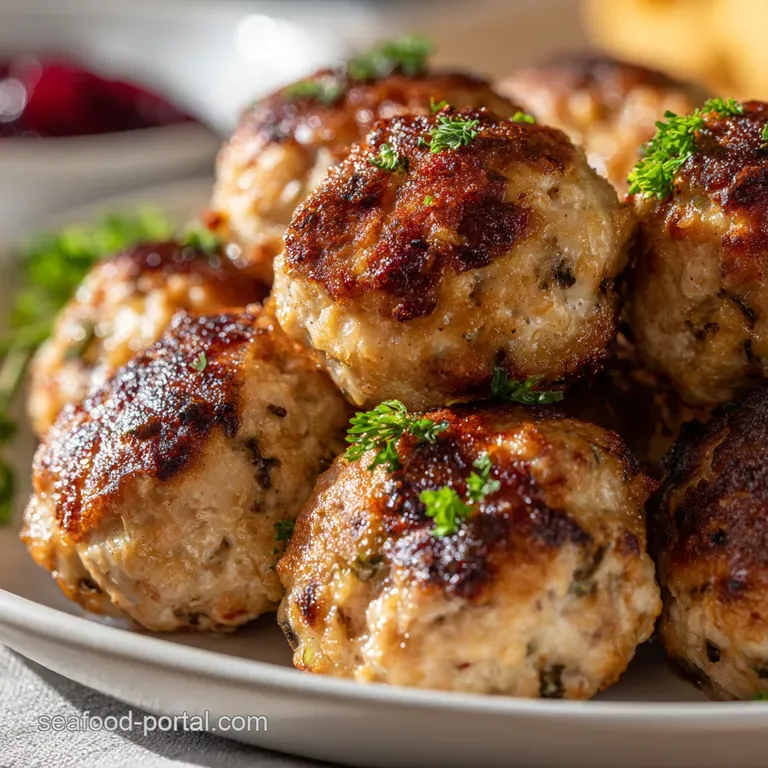 Properly Crisp Juicy Air Fried Turkey Meatballs