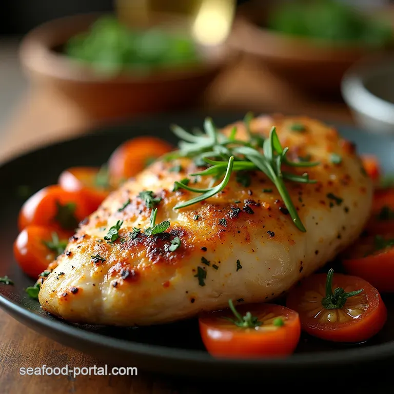 The Never Dry Again HerbRoasted Chicken Breast presentation