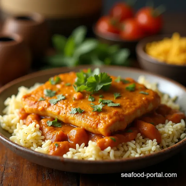 Kerala Fish Curry presentation