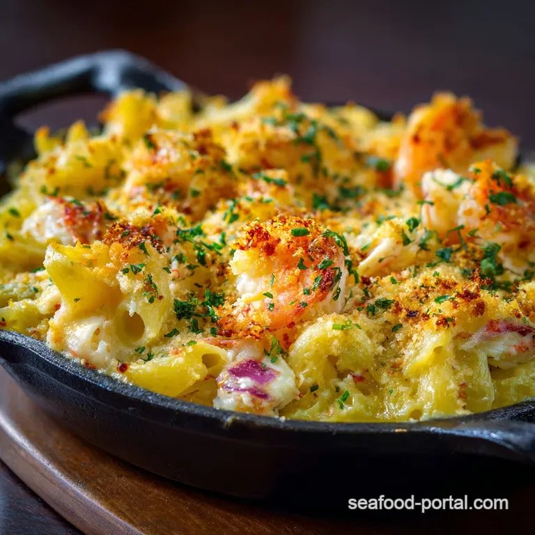 Seafood Mac N Cheese: King Prawn and Crab Indulgence