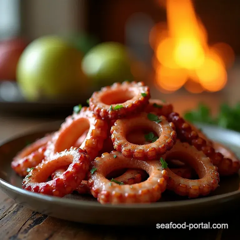 Kissed by the Flames Easy Grilled Octopus presentation