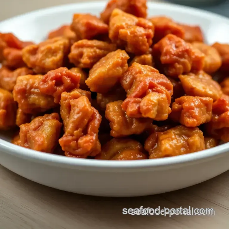 Korean Fried Chicken (Dakgangjeong) presentation