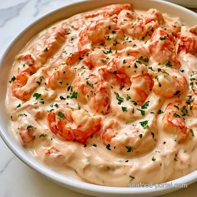 A white ramekin of creamy seafood dip surrounded by crisp crostini and fresh lemon wedges on a marble slab.