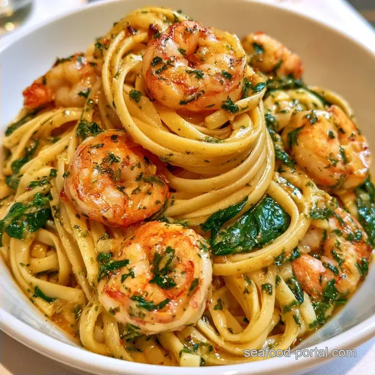 Creamy Langostino Spinach Pasta