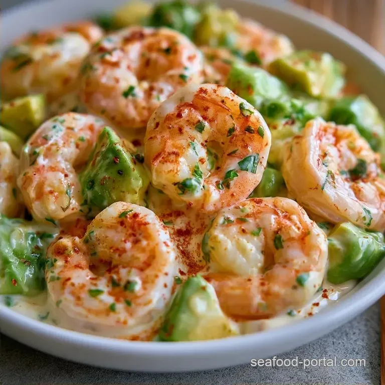 Restaurant-Style Large Shrimp Salad with Avocado